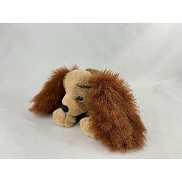 Vintage Disney Lady and the Tramp Plush Lady Laying Down Pink Bow Stuffed Animal - Picture 7 of 12